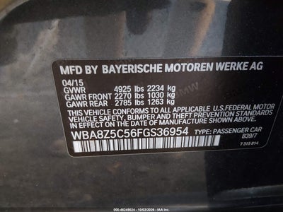 2015 BMW 328I GRAN TURISMO 9