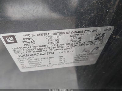 2017 CHEVROLET EQUINOX 9