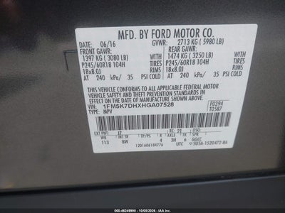 2017 FORD EXPLORER 9