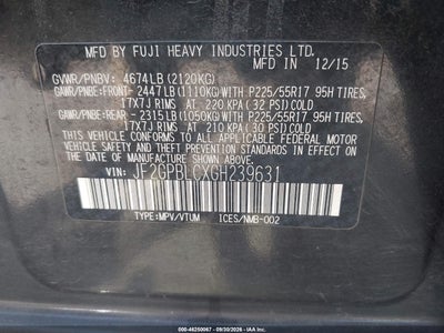 2016 SUBARU CROSSTREK HYBRID 9