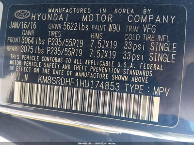 2017 HYUNDAI SANTA FE 9