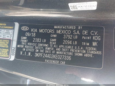 2019 KIA FORTE 9