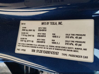 2019 TESLA MODEL 3 9