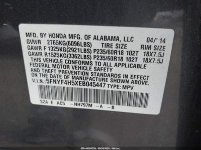 2014 HONDA PILOT 9