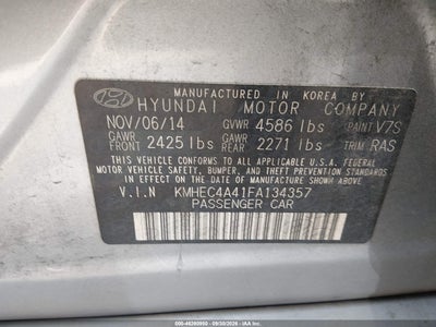 2015 HYUNDAI SONATA HYBRID 9
