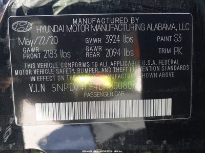 2020 HYUNDAI ELANTRA 9