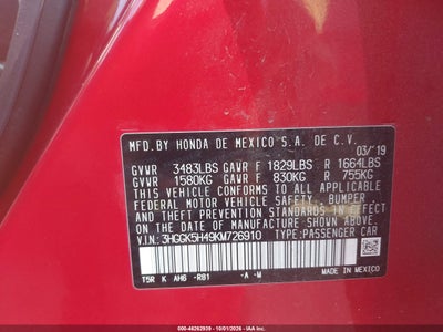 2019 HONDA FIT 9
