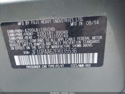 2014 SUBARU IMPREZA 9