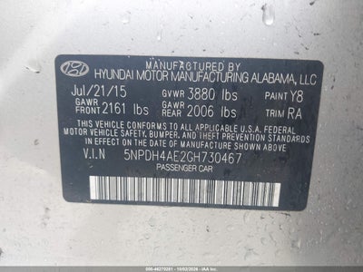2016 HYUNDAI ELANTRA 9