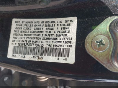 2015 HONDA CIVIC 9