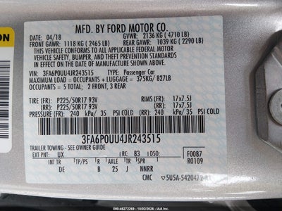 2018 FORD FUSION HYBRID 9