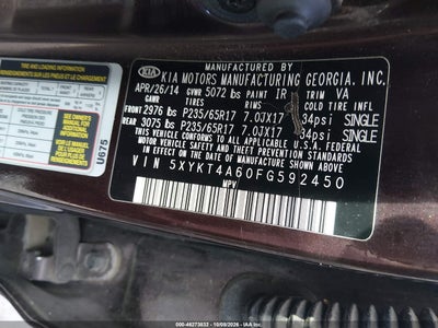 2015 KIA SORENTO 9