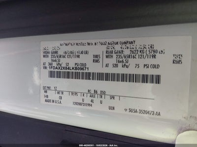 2020 FORD TRANSIT-350 PASSENGER VAN 9