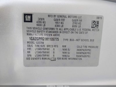 2017 CHEVROLET EXPRESS 3500 9