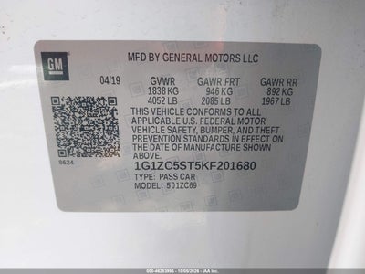 2019 CHEVROLET MALIBU 9