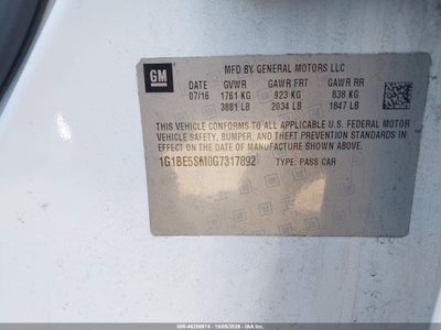 2016 CHEVROLET CRUZE 9
