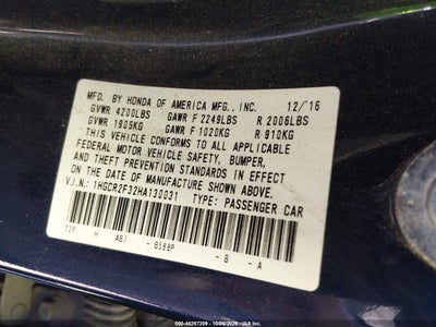 2017 HONDA ACCORD 9