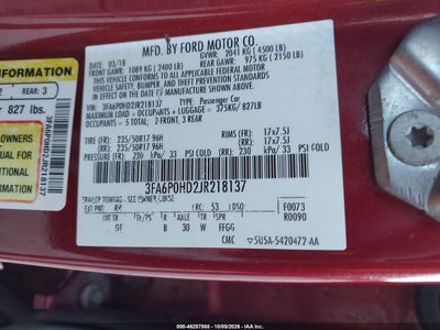 2018 FORD FUSION 9