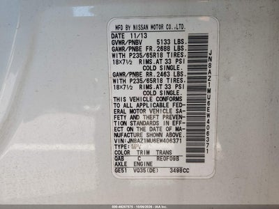 2014 NISSAN MURANO 9