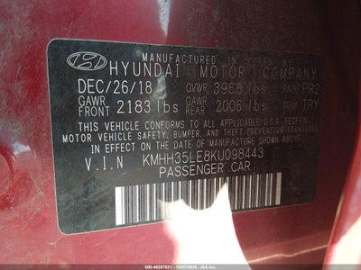 2019 HYUNDAI ELANTRA GT 9