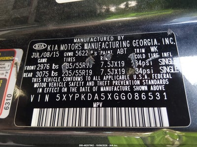 2016 KIA SORENTO 9