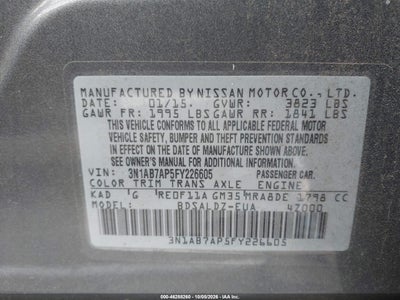 2015 NISSAN SENTRA 9