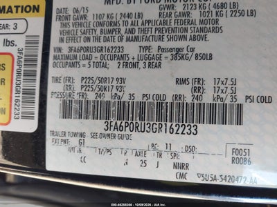 2016 FORD FUSION HYBRID 9