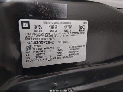 2015 CHEVROLET EXPRESS 2500 9