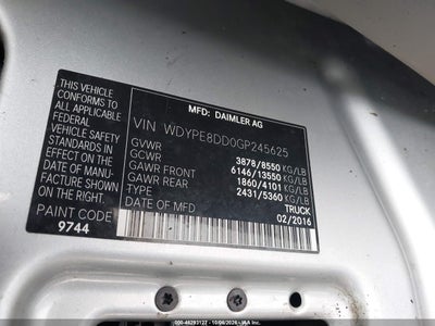 2016 FREIGHTLINER SPRINTER 2500 9