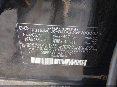 2016 HYUNDAI SONATA 9