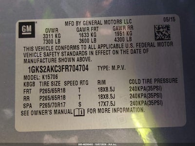 2015 GMC YUKON 9