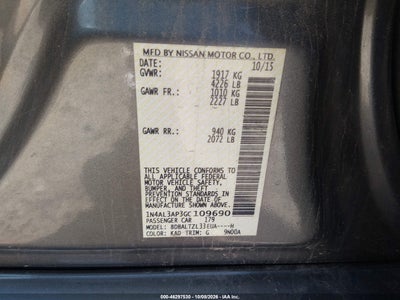 2016 NISSAN ALTIMA 9