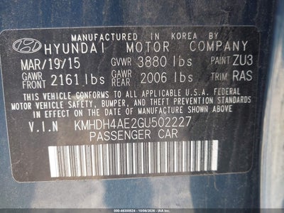 2016 HYUNDAI ELANTRA 9