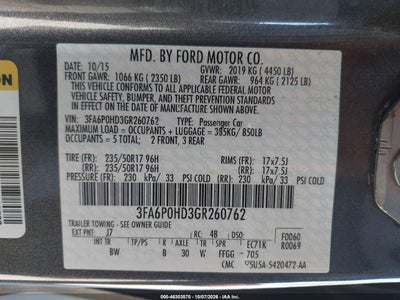 2016 FORD FUSION 9