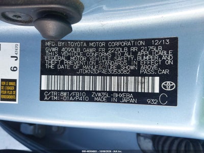 2014 TOYOTA PRIUS PLUG-IN 9