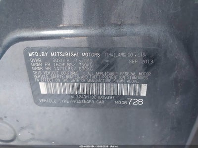 2014 MITSUBISHI MIRAGE 9