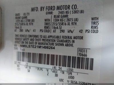 2021 FORD TRANSIT CONNECT 9