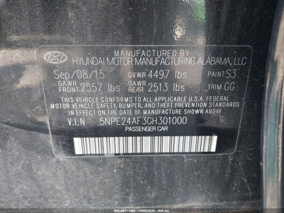 2016 HYUNDAI SONATA 9