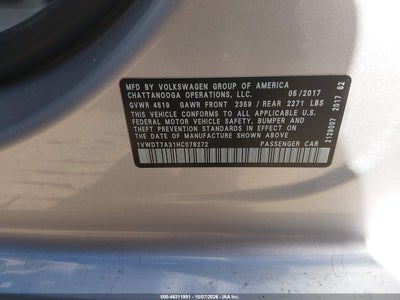 2017 VOLKSWAGEN PASSAT 9