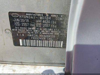 2019 HYUNDAI SONATA HYBRID 9