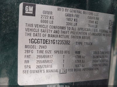 2016 CHEVROLET COLORADO 9