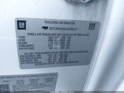 2020 GMC SIERRA 1500 9