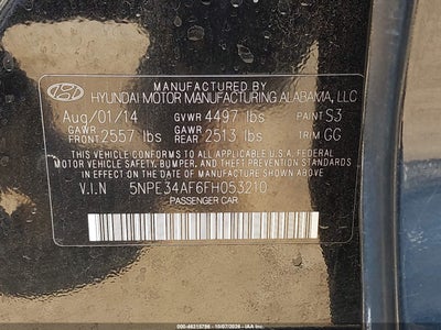 2015 HYUNDAI SONATA 9