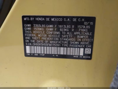 2015 HONDA FIT 9