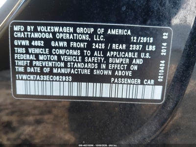 2014 VOLKSWAGEN PASSAT 9