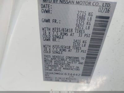 2016 NISSAN PATHFINDER 9