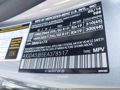 2014 MERCEDES-BENZ ML 350 9