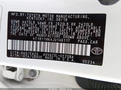 2018 TOYOTA CAMRY 9