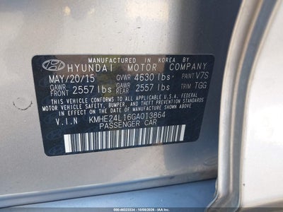 2016 HYUNDAI SONATA HYBRID 9