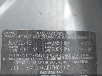 2015 HYUNDAI ELANTRA 9
